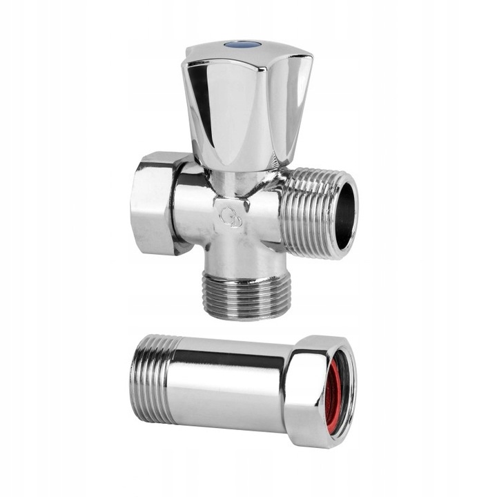 Zawór do pralki, zmywarki z przedłużką 3/4 cala