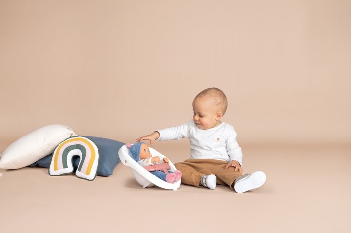 Wózek z Lalką Bobas Chodzik 3w1 Pchacz zestaw niebieski Little Smoby