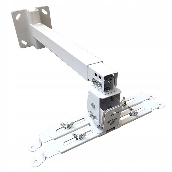 UCHWYT WIESZAK DO PROJEKTORA SUFITOWY ŚCIENNY 3w1 BIAŁY