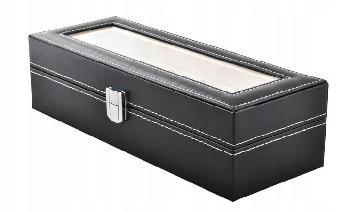 Pudełko na Zegarki Etui Organizer na 6 Zegarków Elegancka Szkatułka Prezent