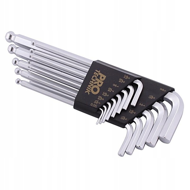 13X KLUCZE IMBUSOWE IMBUS KULKĄ ZESTAW IMBUSY CrV