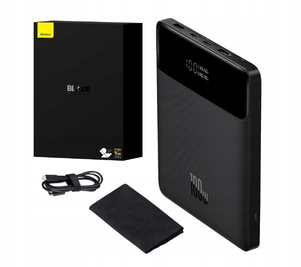 Powerbank Baseus PPBL000201 Blade 20000 mAh 100W 2x USB-A / 2x USB-C Czarny