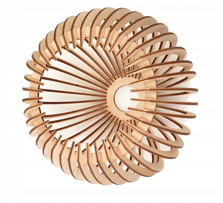 Klosz DREWNIANY do lamp na E27 LOFT KULA 40 drewno