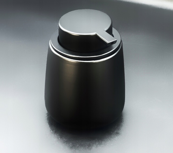 Dozownik mydła Dyspenser Płynu Ceramiczny Czarny Duży Ręczny z pompką