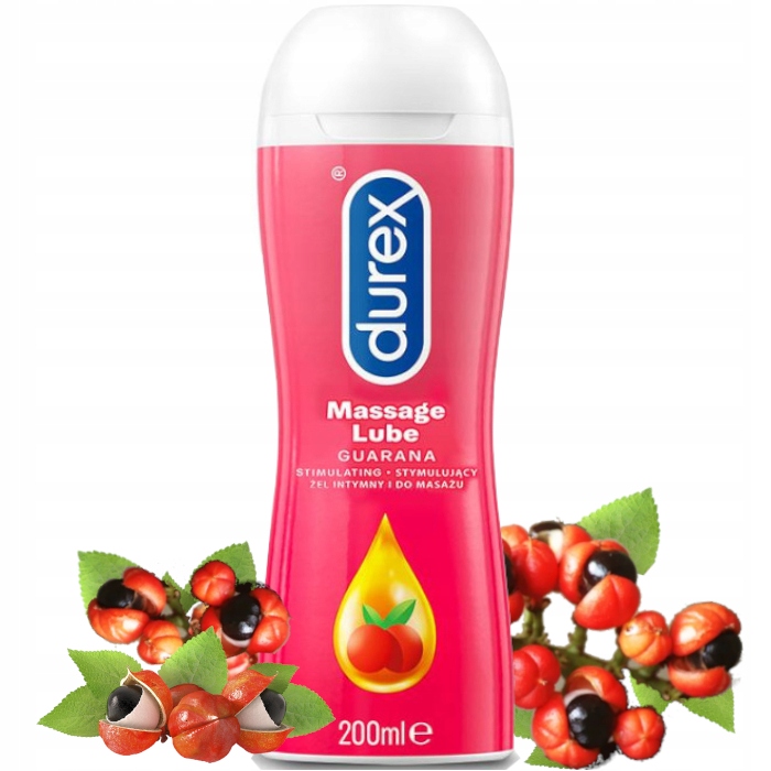 Żel Intymny DUREX PLAY GUARANA 2w1 200ml Duży Lubrykant Wodny Sex Masaż