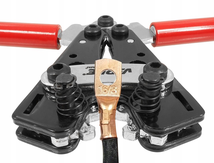 ZACISKARKA PRASKA DO KABLI TULEJEK KOŃCÓWEK KABLOWYCH KONEKTORÓW HEX