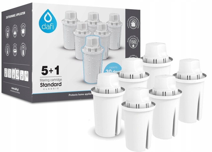 Filtr / Filtry Wkład Dafi Classic do dzbanka filtrującego wodę 12 szt