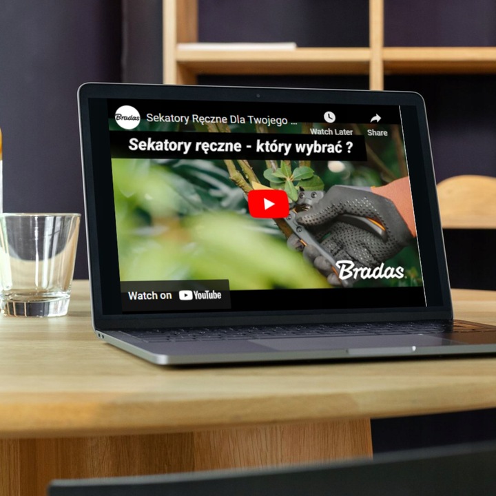 SEKATOR OGRODOWY DO GAŁĘZI KWIATÓW KRZEWÓW BRADAS OSTRZE MIJAJĄCE STAL