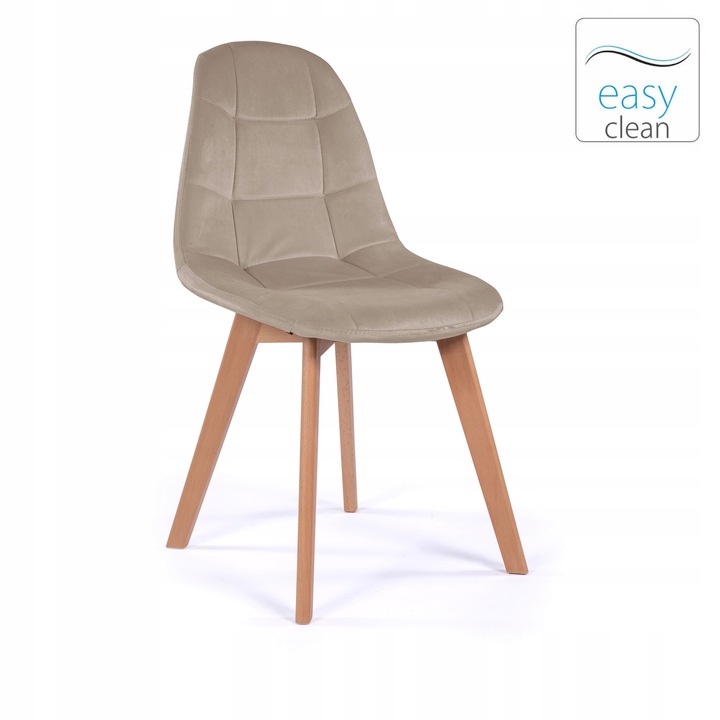 KRZESŁO TAPICEROWANE SKANDYNAWSKIE WELUR VEGAS