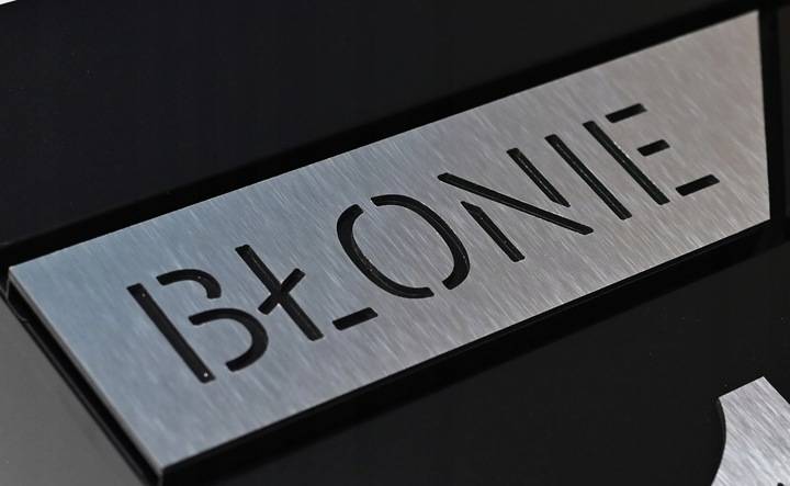 SKRZYNKA POCZTOWA NA LISTY Z ADRESEM NUMER DOMU WZORY DUŻA CZARNA RAL