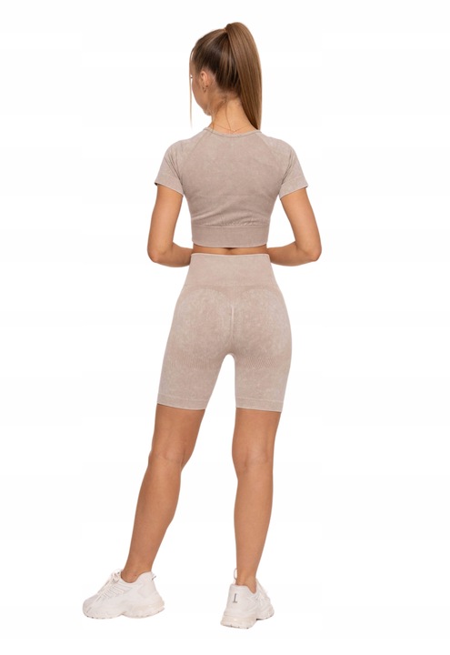 Kolarki KRÓTKIE LEGGINSY DAMSKIE Bikery Push-Up Wysoki Stan MORAJ L/XL