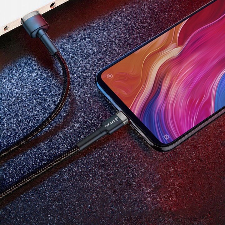 Feegar Kabel USB Lightning do iPhone iPad nylonowy Szybkie Ładowanie