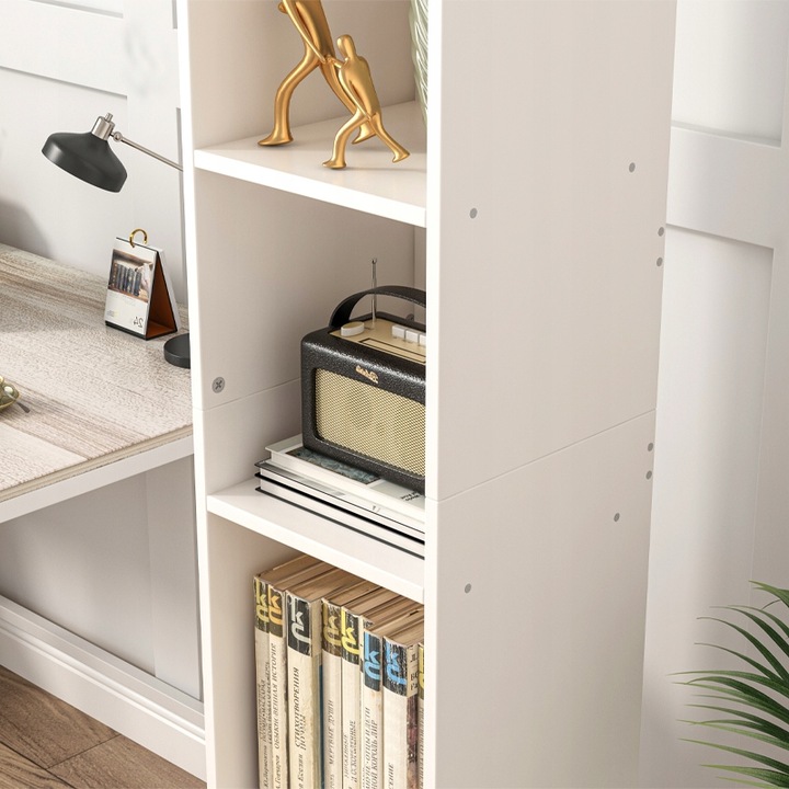 BIAŁY REGAŁ STOJĄCY NA KSIĄŻKI WYSOKI SEGREGATORY BIURO SALON LOFT 182