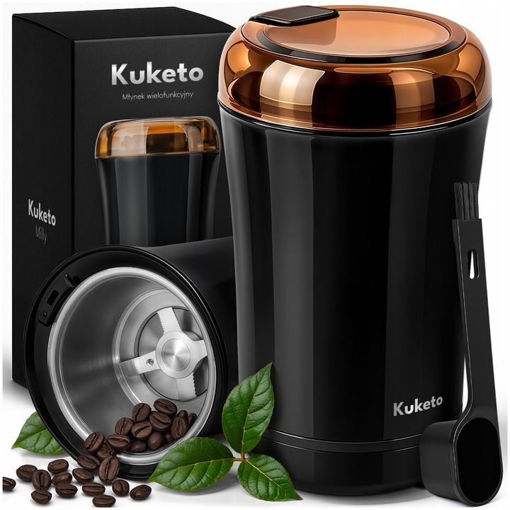 MŁYNEK DO MIELENIA KAWY ELEKTRYCZNY ROZDRABNIACZ ZBÓŻ ORZECHÓW MOCNY