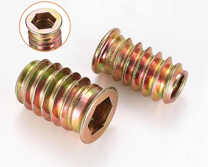 MUFA DWUGWINTOWA DO DREWNA WKRĘT WPUSTKA M4/M5/M6/M8 ZESTAW 155 SZTUK