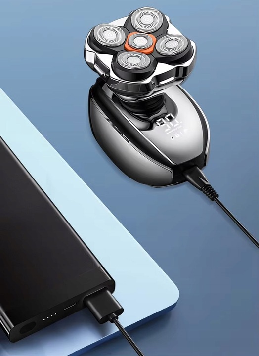 GOLARKA MĘSKA AKUMULATOROWA RIWALL MASZYNKA DO GOLENIA 5D LED USB-C TRYMER