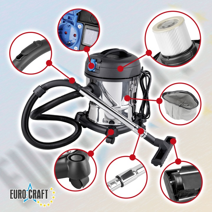 ODKURZACZ PRZEMYSŁOWY MOKRO SUCHO SEPARATOR POPIÓŁ GRUZ GIPS PYŁ MOCNY