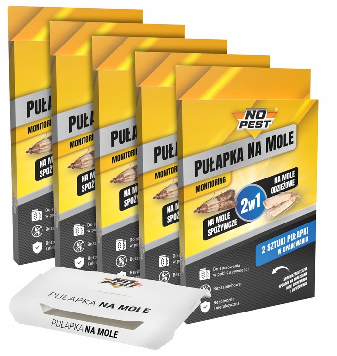 PUŁAPKA LEP NA MOLE SPOŻYWCZE KUCHENNE ODZIEŻOWE UBRANIOWE 2W1 5