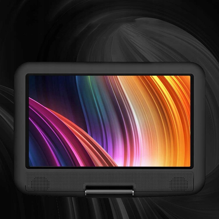 PRZENOŚNY SAMOCHODOWY ODTWARZACZ DVD 9'' LCD CZARNE 2000mAh Baterią