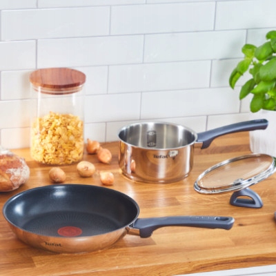 Wok z pokrywką TEFAL Daily Cook 28cm non-stick indukcja stal G7309955