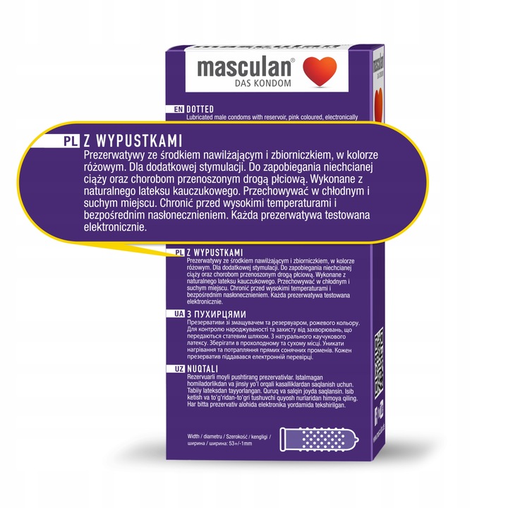 Prezerwatywy z wypustkami Masculan stymulujące potęgujące orgazm 10