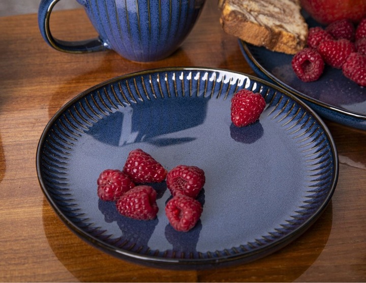 Talerz Talerzyk deserowy porcelanowy Altom Design Reactive Stripes 20,5 cm