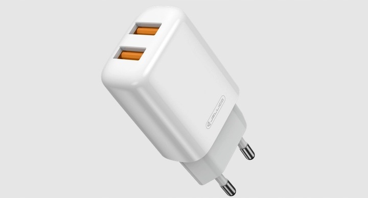 JELLICO| SZYBKA ŁADOWARKA 2x USB 2.4A + KABEL USB/TYPE-C 1-METR