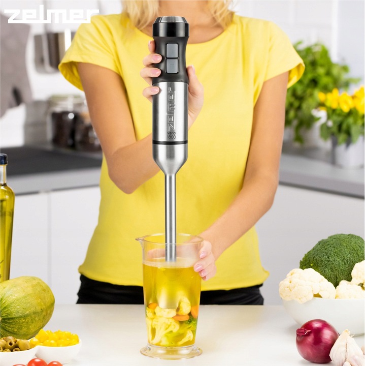 BLENDER RĘCZNY ZELMER KUCHENNY WIELOFUNKCYJNY MIKSER ROBOT TURBO 1800W