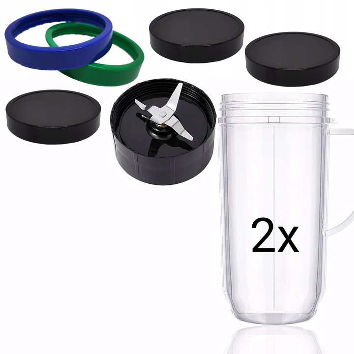 ROBOT KUCHENNY BLENDER KIELICHOWY 600W WIELOFUNKCYJNY + 2 KUBKI 470 ml