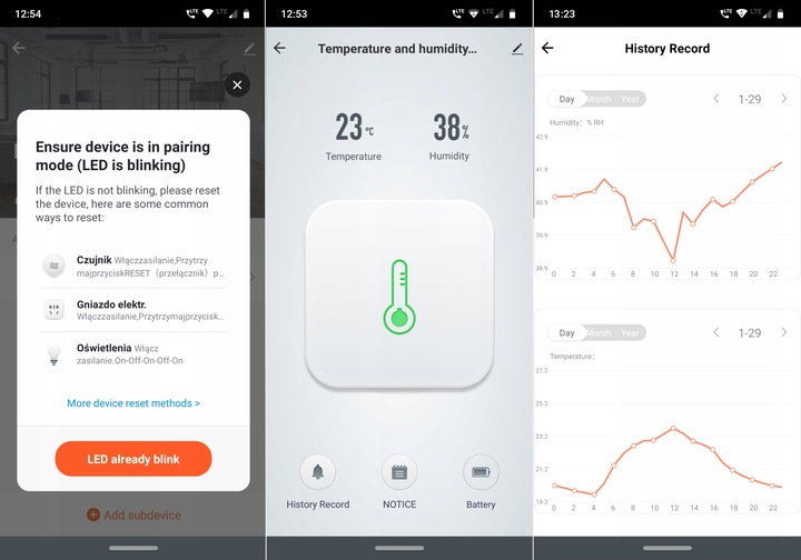 Czujnik temperatury wilgotności ZigBee TUYA Smart