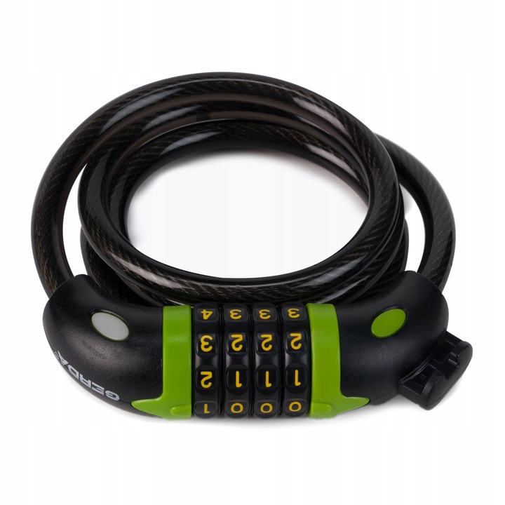 Zapięcie rowerowe GERDA Combo Flex 1200/10C czarne 1.0 x 120 cm