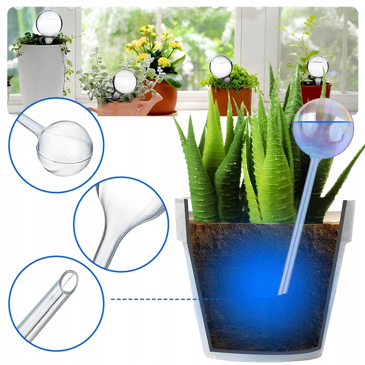 10x KULE NAWADNIAJĄCE DO KWIATÓW ROŚLIN AUTOMATYCZNY DOZOWNIK WODY