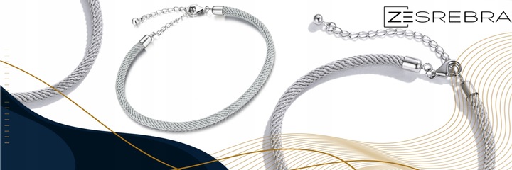 Bransoletka modułowa srebro 925 do CHARMS koralików zawieszek szara srebrna