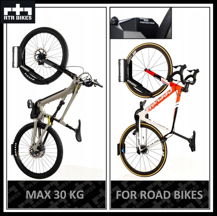 Stojak na rower Wieszak ścienny obrotowy Uchwyt RTR BIKES KRANKED TWIST