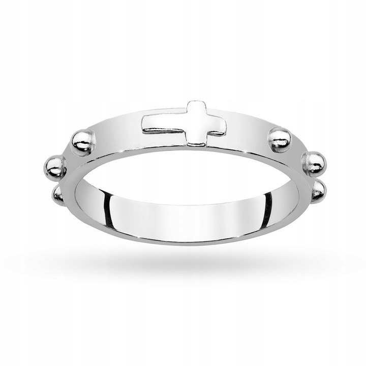 SREBRNY PIERŚCIONEK RÓŻANIEC NA PALEC pr. 925