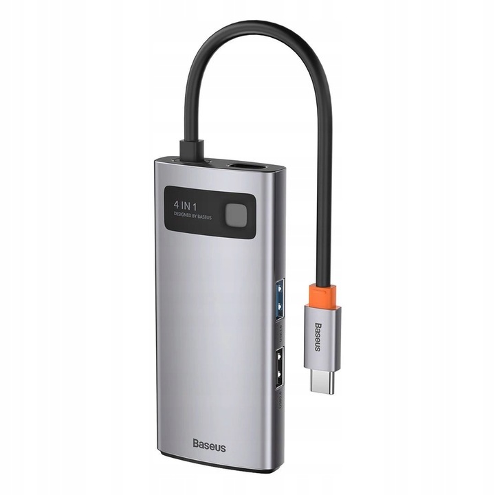 Baseus Metal Gleam 4w1 wielofunkcyjny HUB USB Typ C - USB Typ C Power Deliv