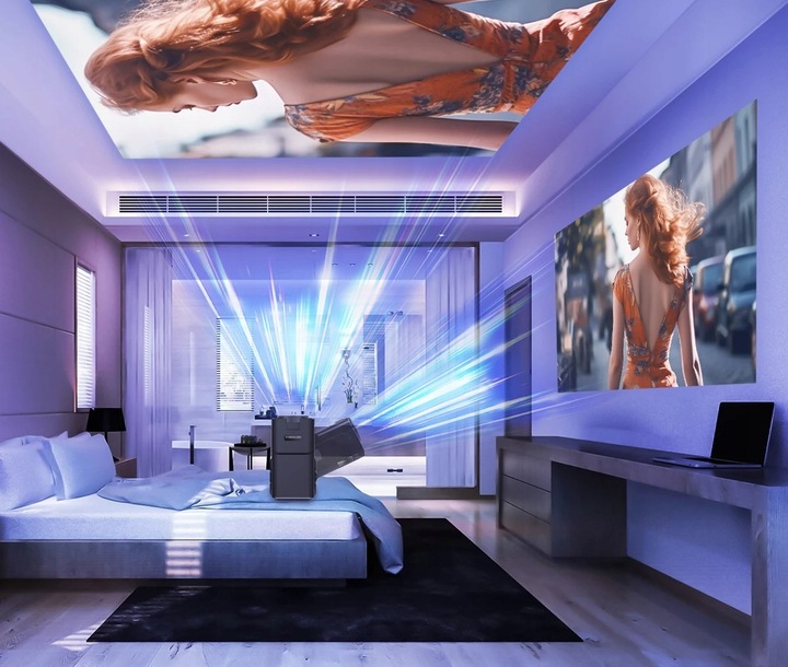 PROJEKTOR RZUTNIK PRZENOŚNY HY320 MINI SMART HD LED ANDROID WiFi TV 150"