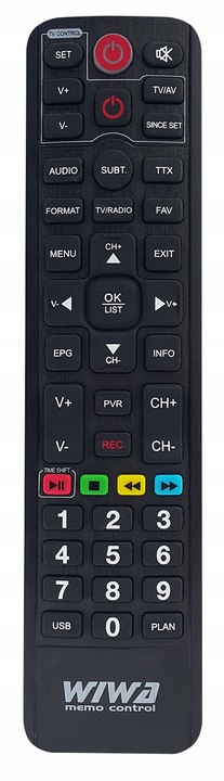 Oryginalny PILOT MEMO do tunera dvb-t2 WIWA h265 lite mini maxx MINI