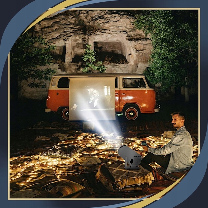 Projektor Rzutnik Przenośny Android Smart TV LED 4K Głośnik WIFI 130