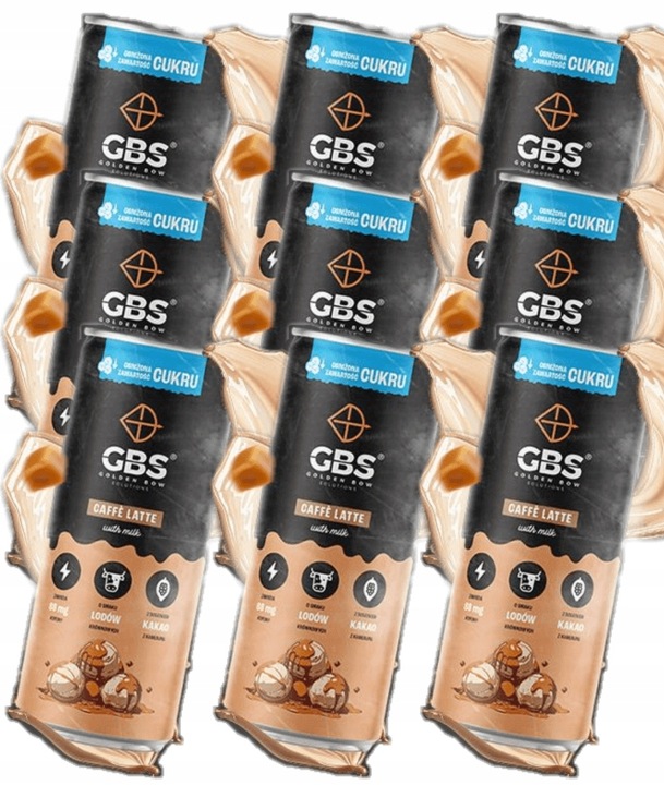 GBS Caffe Latte o smaku Lodów Krówkowych 9x250ml napój kawowy w puszce