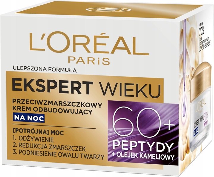 Loreal Ekspert Wieku 60+ Krem Do Twarzy Odbudowujący Na Noc 50ml