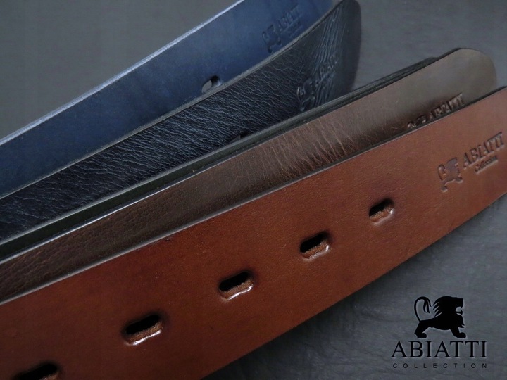 SKÓRZANY PASEK MĘSKI DO SPODNI BRĄZOWY SZEROKI PAS DO JEANSÓW GRUBA SKÓRA