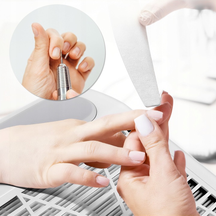 POCHŁANIACZ PYŁU DO PAZNOKCI BEZWORKOWY KASETOWY MANICURE FILTR 80W