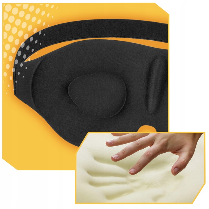 OPASKA NA OCZY DO SPANIA MASKA 3D REGULOWANA LEKKA