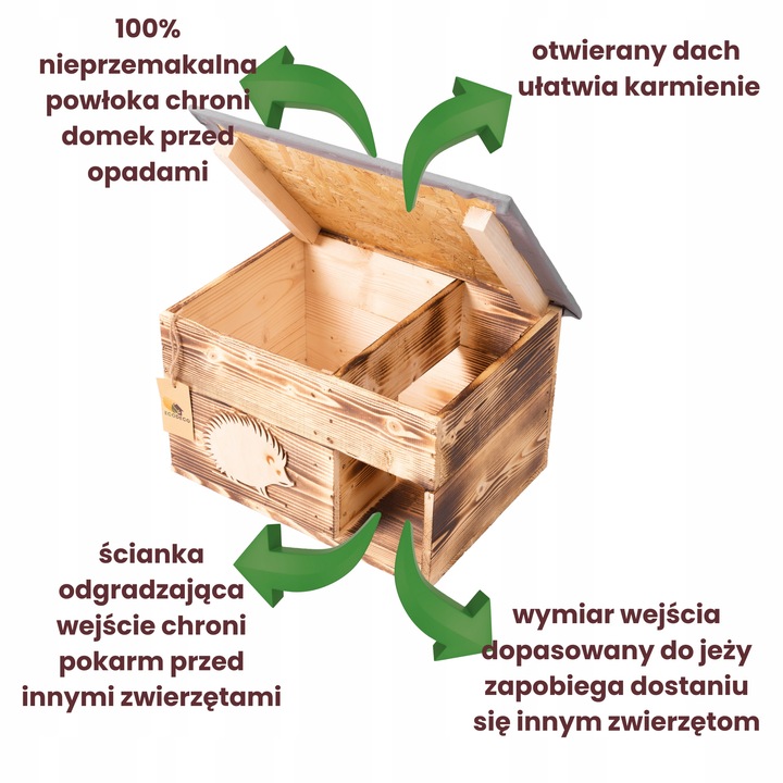 Domek dla Jeża Jeży DREWNIANY budka dom legowisko producent XXL