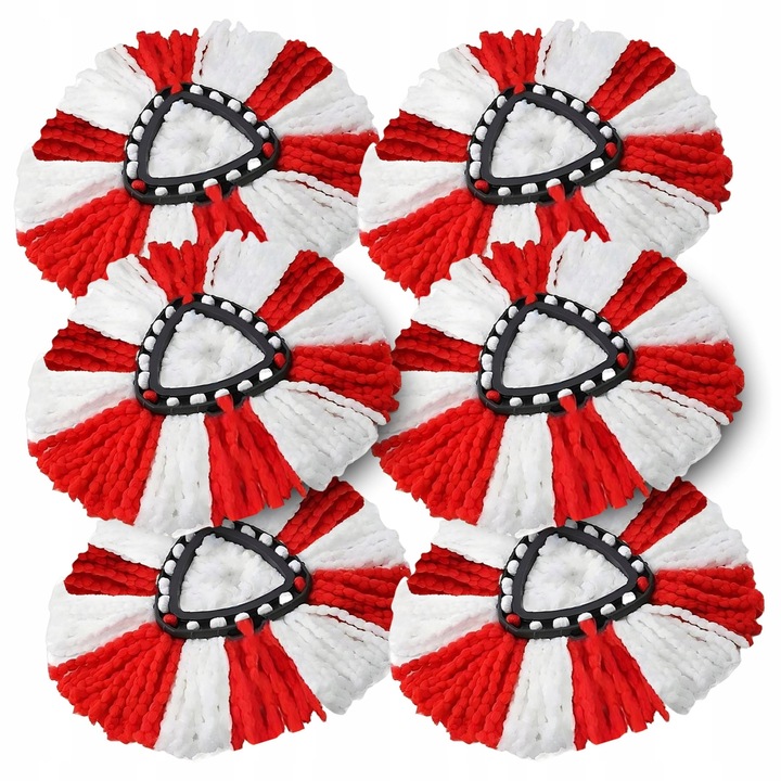 6x Wkłady do Mopa Obrotowego Zamiennik do Vileda Turbo Końcówki