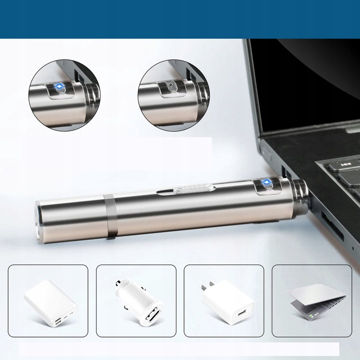 Wskaźnik laserowy dla kota USB 3w1 latarka UV