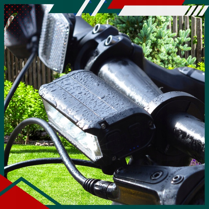 LAMPKA ROWEROWA PRZEDNIA LED NA PRZÓD KIEROWNICĘ ROWERU MOCNA USB 1200lm