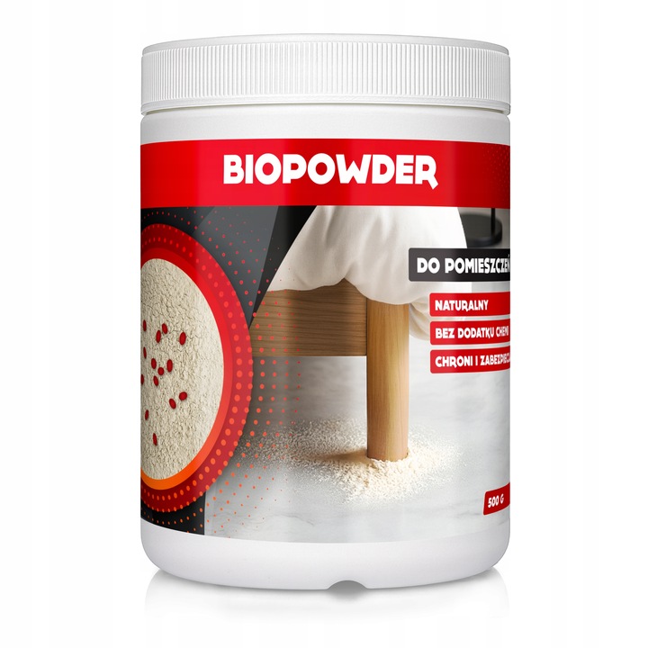 ŚRODEK BIOPOWDER NATURALNY ŚRODEK NA PLUSKWY DO POSYPYWANIA 500G