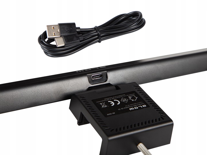 LAMPKA LED NA MONITOR EKRAN KOMPUTER REGULOWANA 3 BARWY KLIPS 48 DIOD USB-C